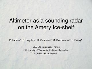 Altimeter as a sounding radar on the Amery Ice-shelf