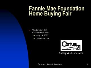 Fannie Mae Foundation Home Buying Fair