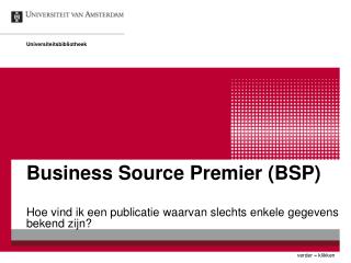Business Source Premier (BSP)