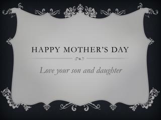 Happy mother’s day