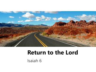 Return to the Lord