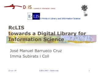 RcLIS towards a Digital Library for Information Science