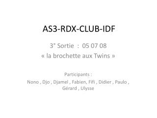 AS3-RDX-CLUB-IDF