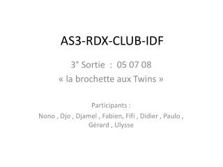 AS3-RDX-CLUB-IDF