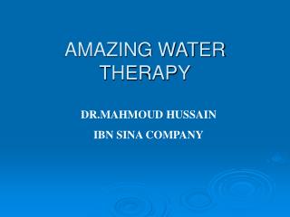 AMAZING WATER THERAPY