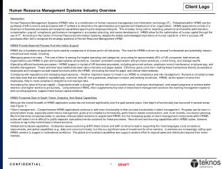 Human Resource Management Systems Industry Overview