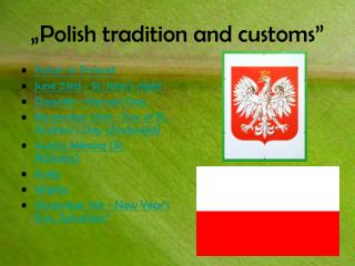 „Polish tradition and customs”