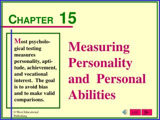 Measuring Personality and Personal Abilities