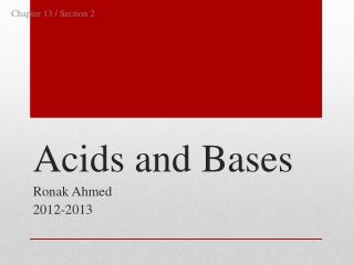 Acids and Bases