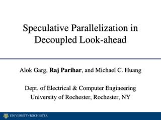 Speculative Parallelization in Decoupled Look-ahead