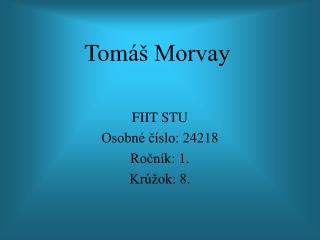 Tom áš Morvay