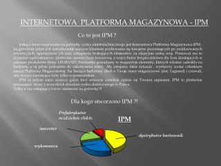 INTERNETOWA PLATFORMA MAGAZYNOWA - IPM