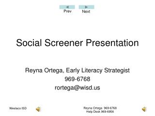 Social Screener Presentation