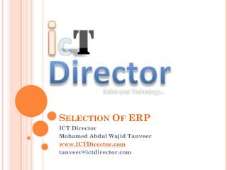 Selection Of ERP