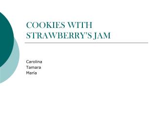COOKIES WITH STRAWBERRY’S JAM