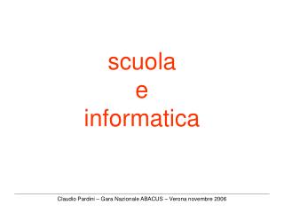 scuola e informatica