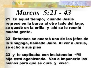 Marcos 5:21 - 43