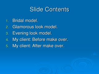Slide Contents