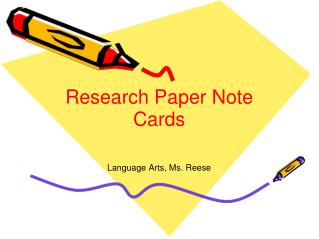 Research Paper Note Cards