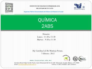 QUÍMICA 2ABS