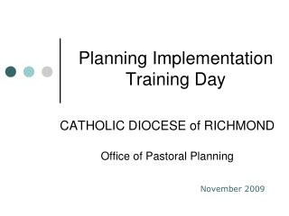 Planning Implementation Training Day