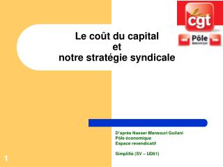 Le coût du capital et notre stratégie syndicale