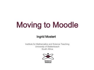 Moving to Moodle