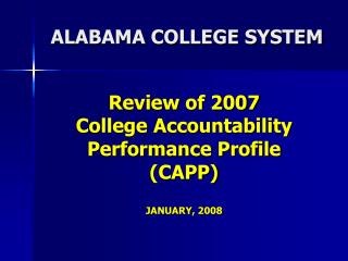 ALABAMA COLLEGE SYSTEM