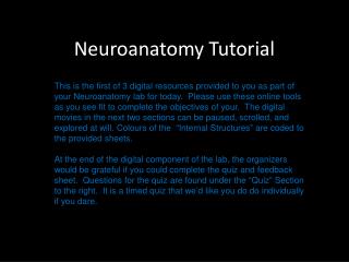 Neuroanatomy Tutorial