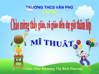 TRƯỜNG THCS VÂN PHÚ LỚP 6B