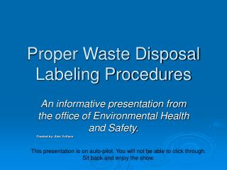 Proper Waste Disposal Labeling Procedures