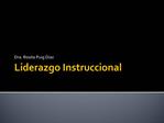 Liderazgo Instruccional