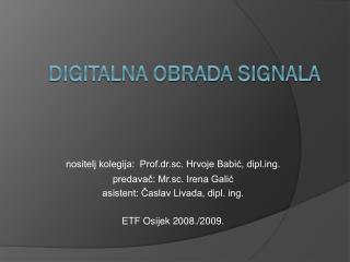 Digitalna obrada signala