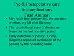 Pre Postoperative care complications Fuad Ammari