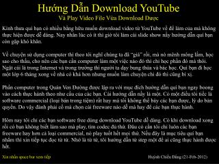 Hướng Dẫn Download YouTube Và Play Video File Vừa Download Được