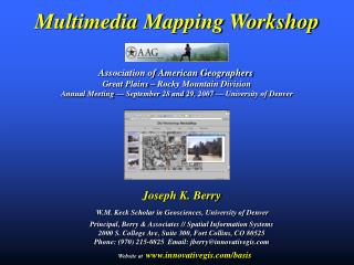 Multimedia Mapping Workshop