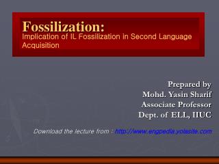 Implication of IL Fossilization in Second Language Acquisition