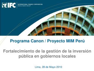 Fortalecimiento de la gestión de la inversión pública en gobiernos locales