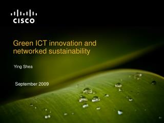 Green ICT innovation and networked sustainability