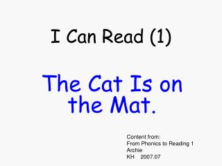 I Can Read (1)