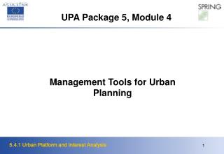 Management Tools for Urban Planning