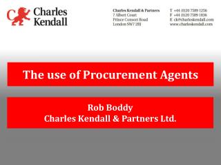 The use of Procurement Agents