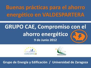 Buenas prácticas para el ahorro energético en VALDESPARTERA