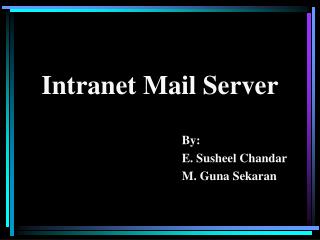 Intranet Mail Server