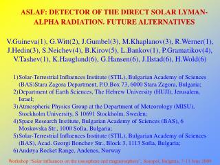 ASLAF: DETECTOR OF THE DIRECT SOLAR LYMAN-ALPHA RADIATION. FUTURE ALTERNATIVES