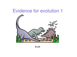 Evidence for evolution 1