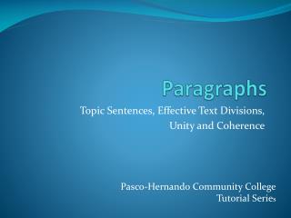 Paragraphs