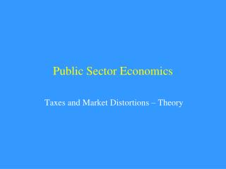 Public Sector Economics