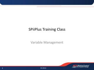 SPiiPlus Training Class