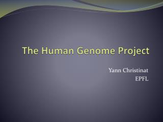 The Human Genome Project